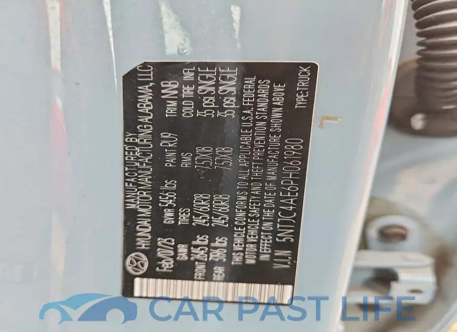 5NTJC4AE6PH061980# 12