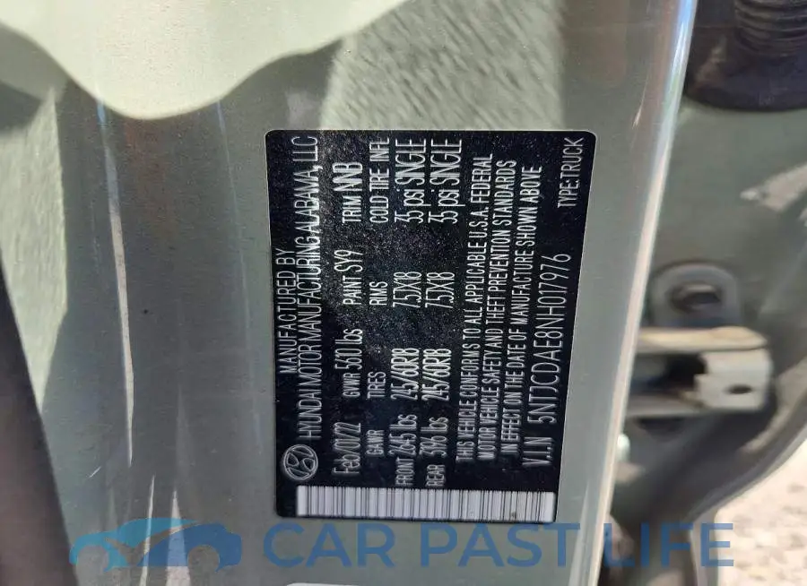 5NTJCDAE8NH017976# 13