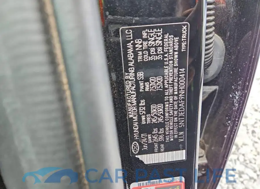 5NTJEDAF9NH000414# 12