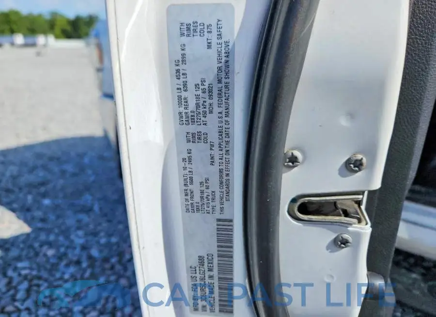 3C6UR5CJ6LG274688# 12