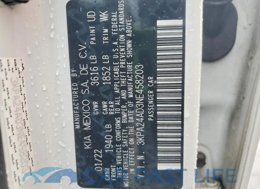 3KPA24AD3NE458203# 13