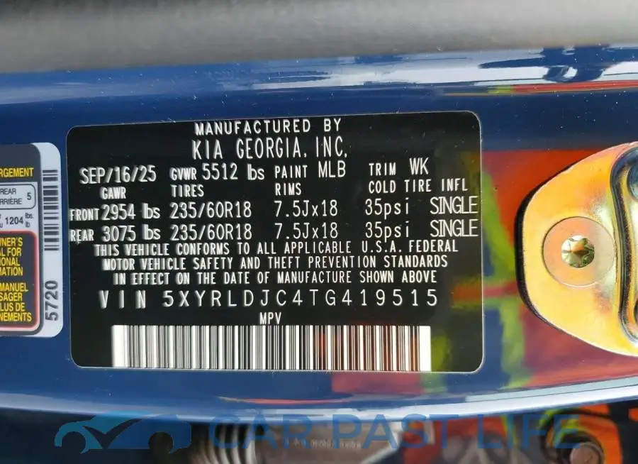 5XYRLDJC4TG419515# 12