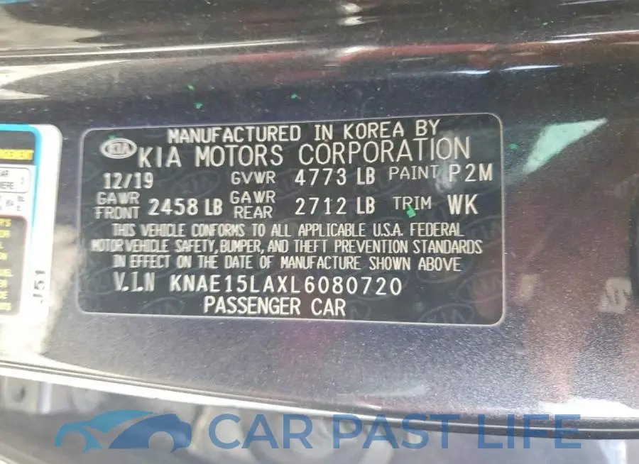 KNAE15LAXL6080720# 12