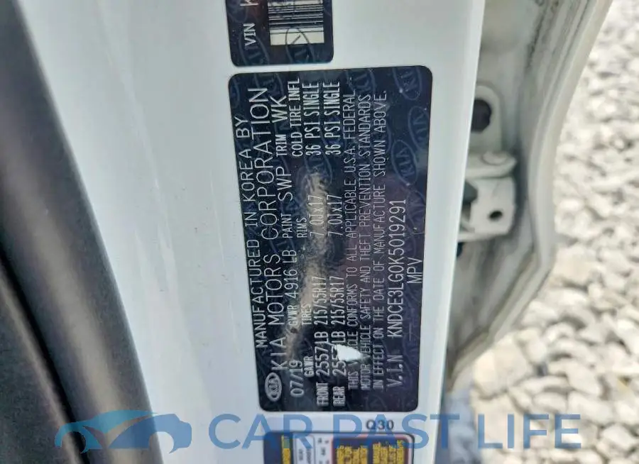 KNDCE3LG0K5019291# 13