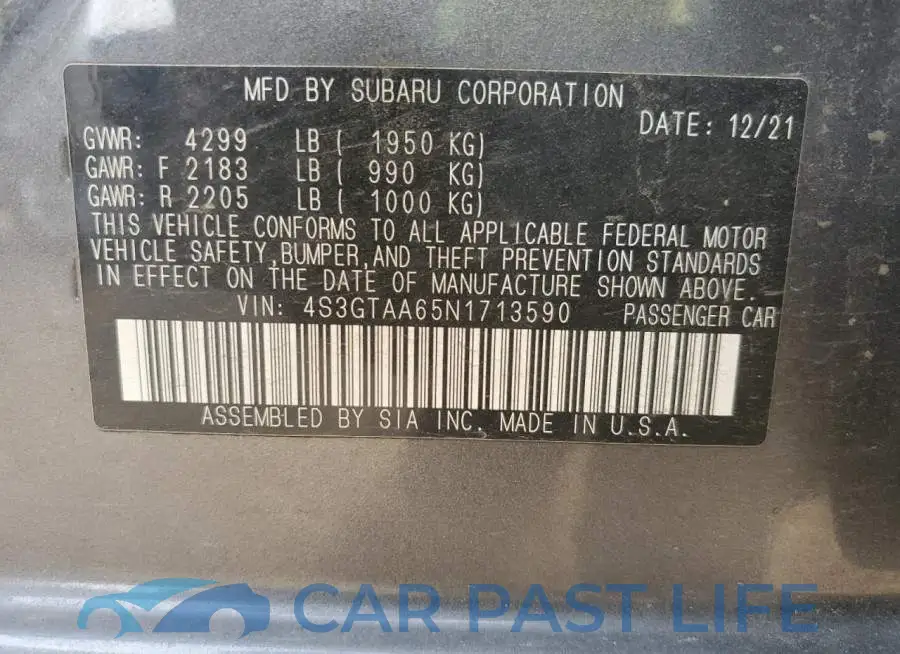 4S3GTAA65N1713590# 13