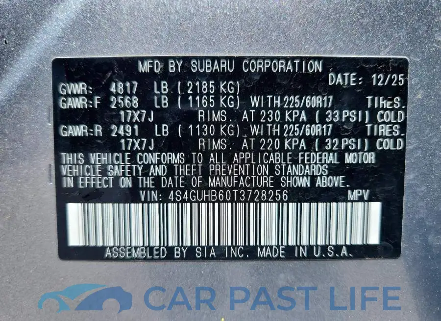 4S4GUHB60T3728256# 13