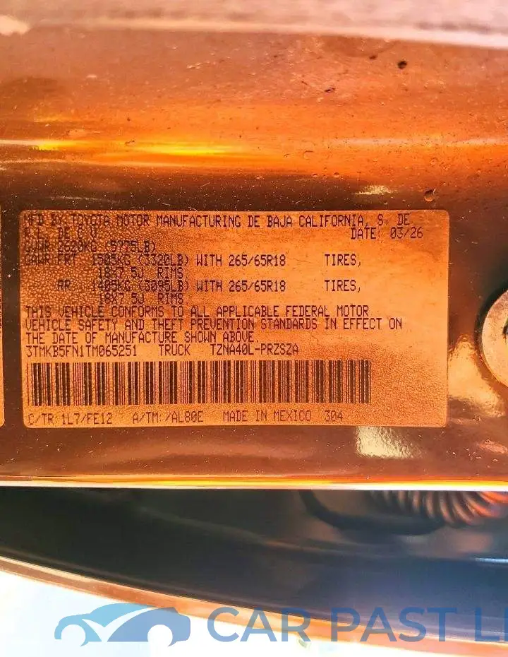 3TMKB5FN1TM065251# 12