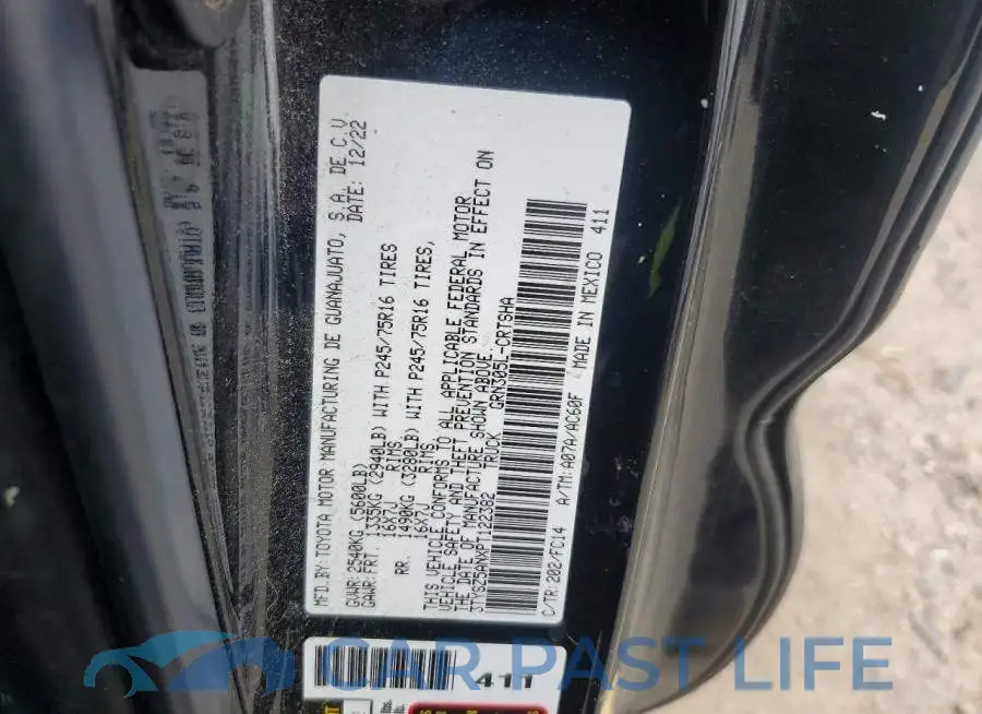 3TYSZ5ANXPT122382# 12