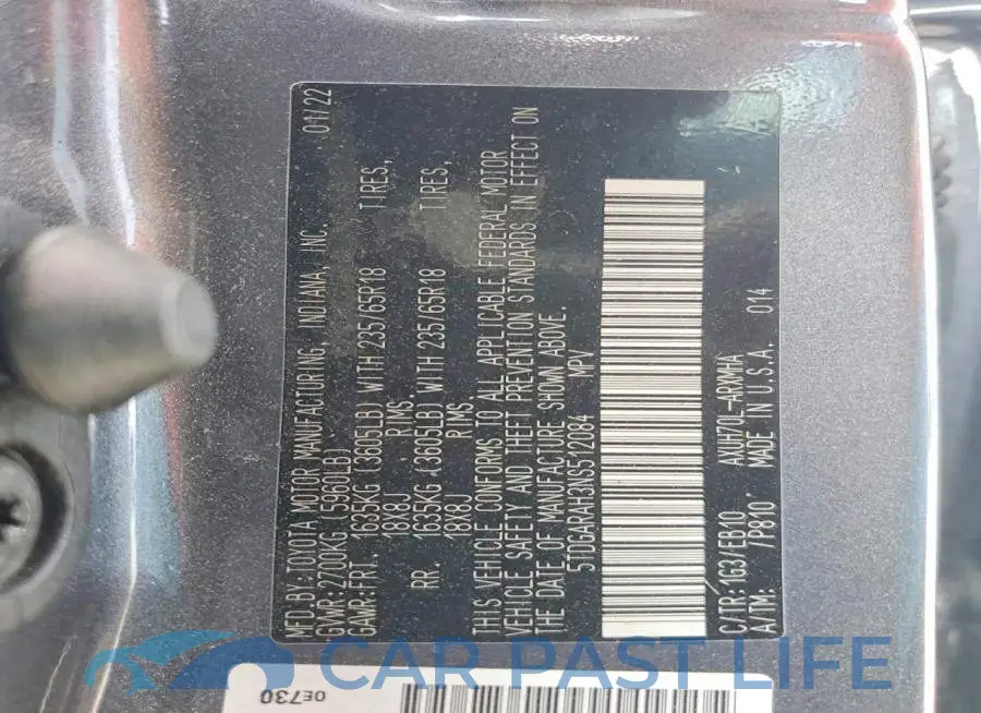 5TDGARAH3NS512084# 14