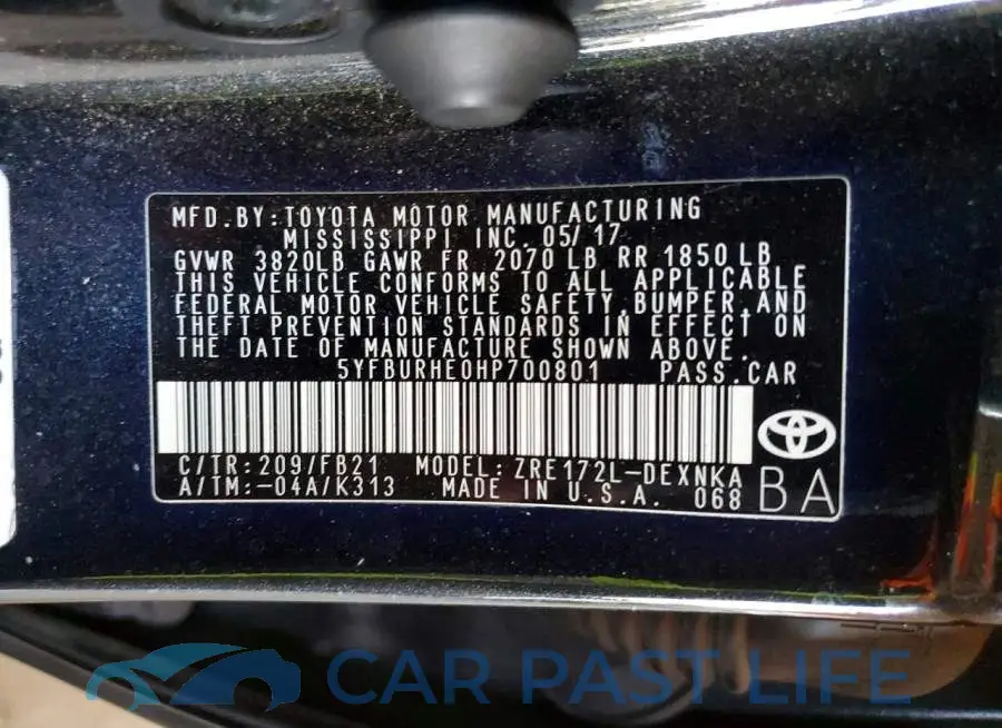 5YFBURHE0HP700801# 12