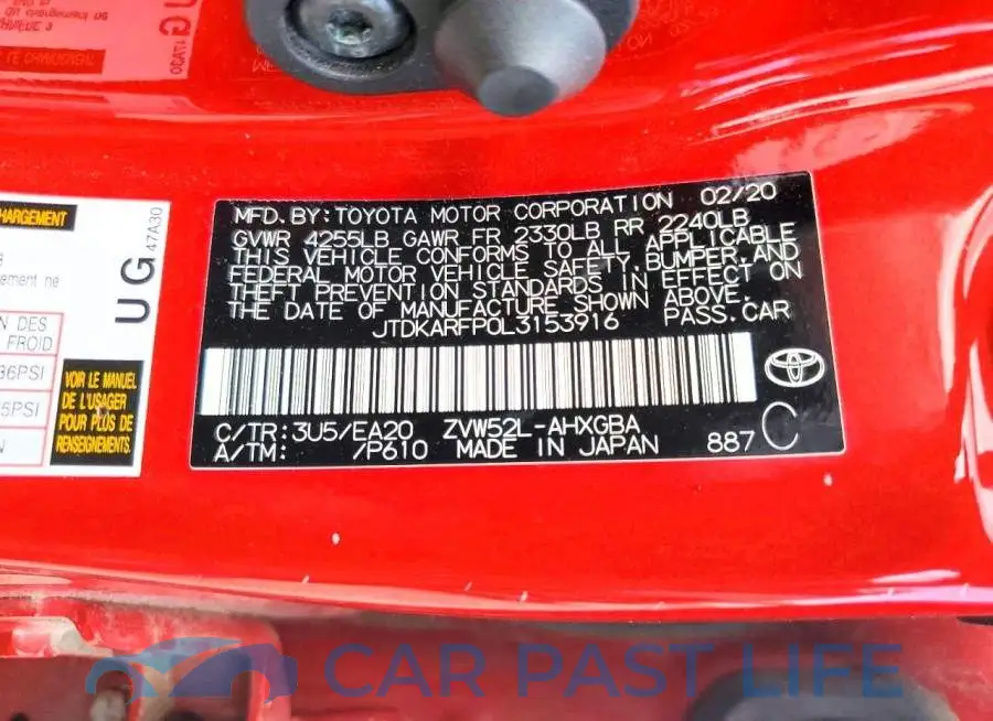 JTDKARFP0L3153916# 12