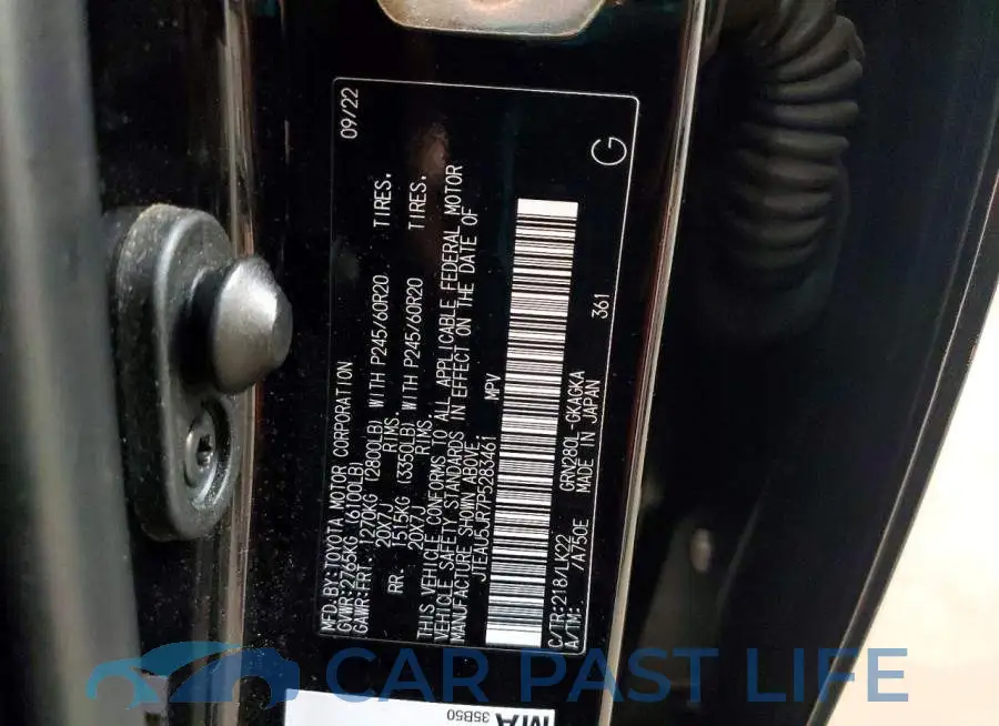 JTEAU5JR7P5283461# 12