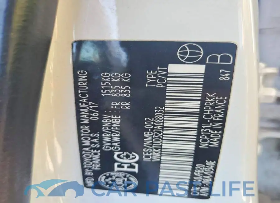 VNKKTUD32JA088032# 12