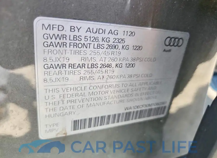 WA1DECF30M1060361# 13