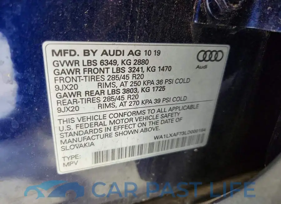 WA1LXAF73LD000164# 13