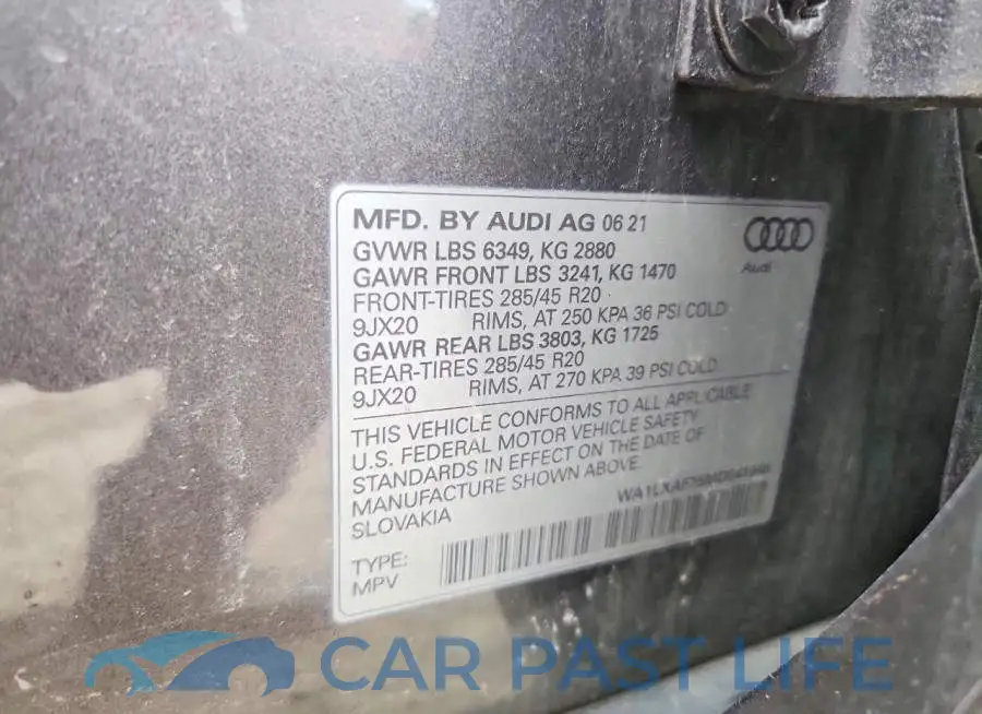 WA1LXAF75MD041946# 13