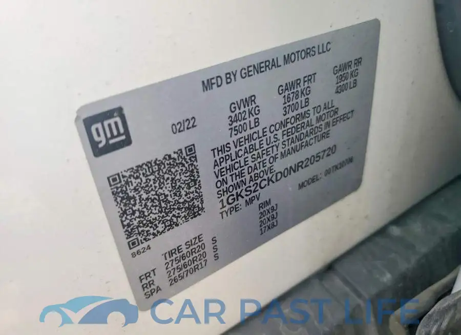 1GKS2CKD0NR205720# 13