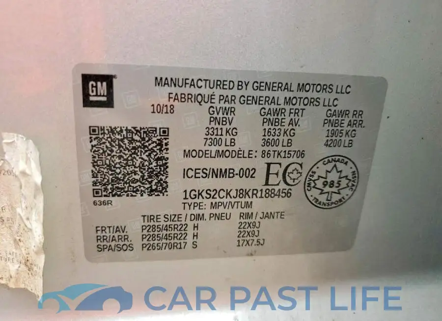 1GKS2CKJ8KR188456# 13