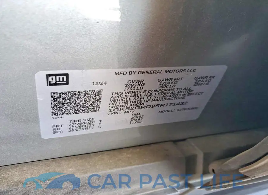 1GKS2GRD9SR171432# 12