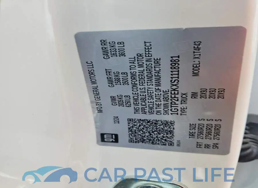 1GTP2FEKXS1118981# 12