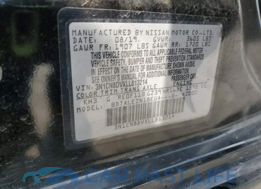3N1CN8DVXLL813214# 12
