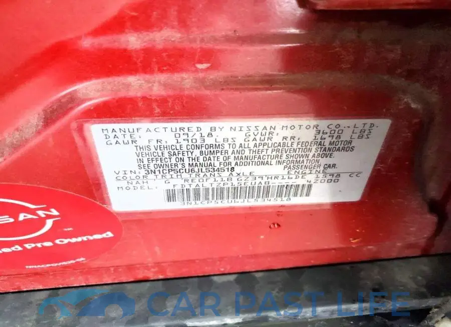3N1CP5CU6JL534518# 12