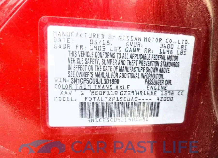 3N1CP5CU9JL501898# 13