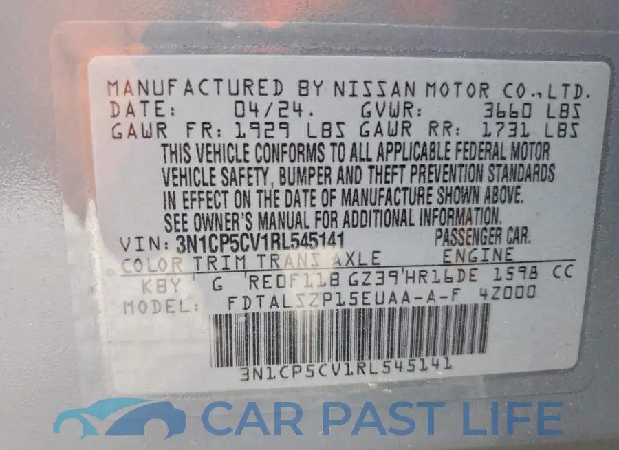 3N1CP5CV1RL545141# 12