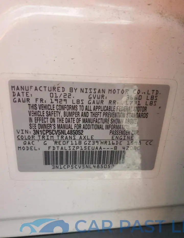 3N1CP5CV5NL485052# 13