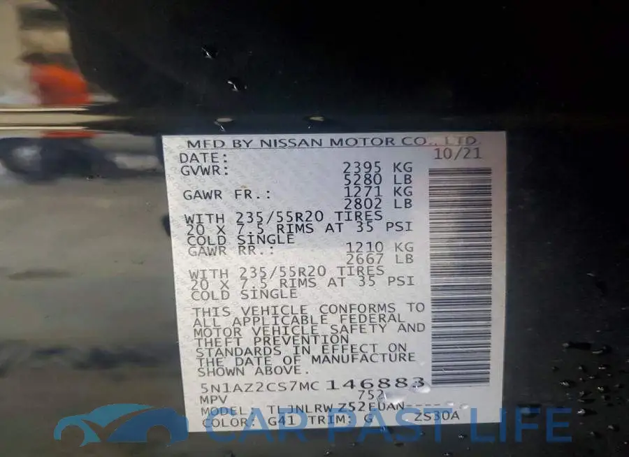 5N1AZ2CS7MC146883# 13