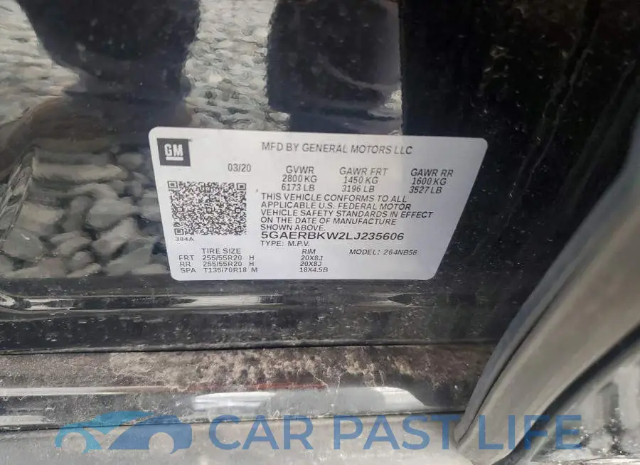 5GAERBKW2LJ235606# 12