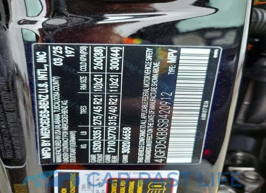 4JGFD5KB8SB420912# 13