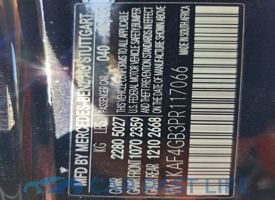W1KAF4GB3PR117066# 12