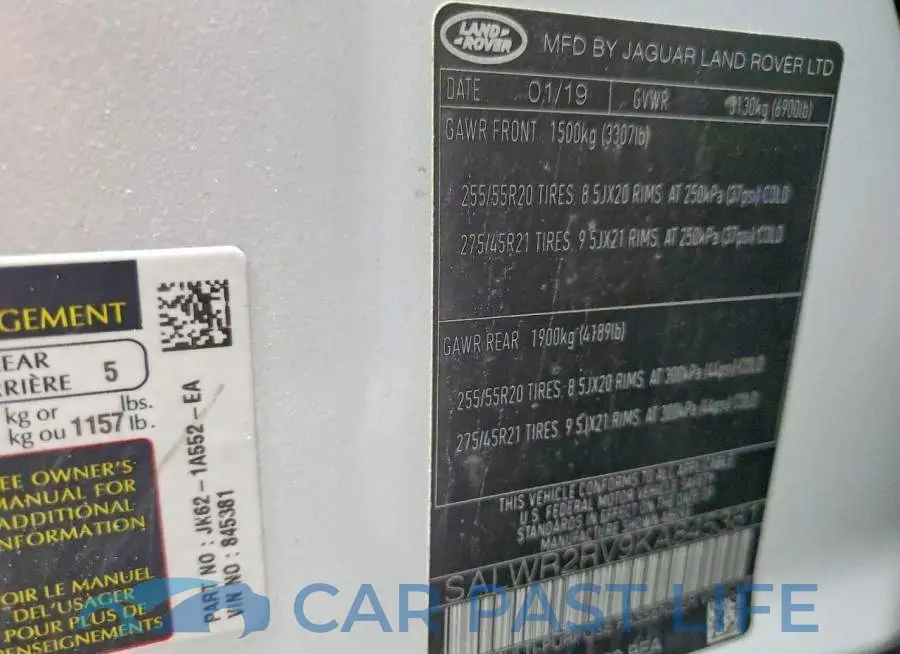 SALWR2RV9KA845381# 13