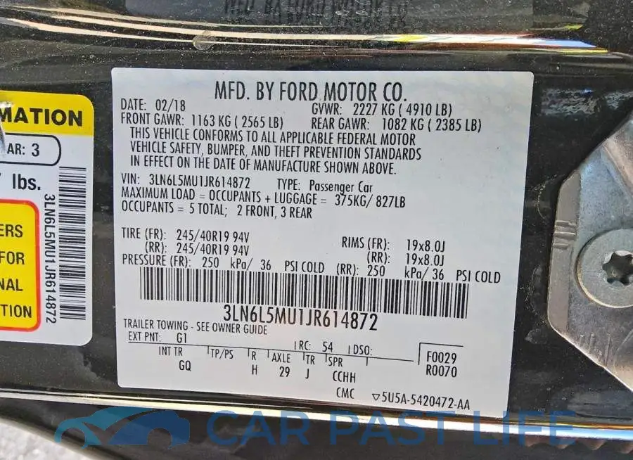 3LN6L5MU1JR614872# 12