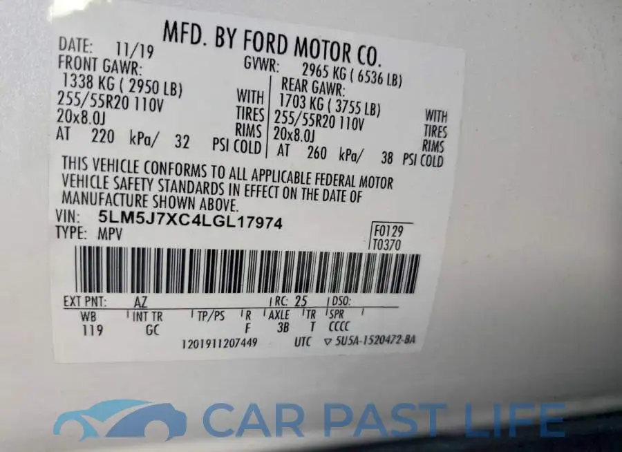 5LM5J7XC4LGL17974# 13