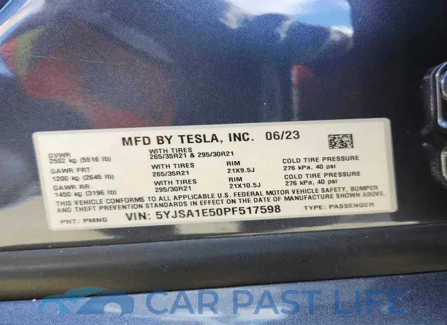 5YJSA1E50PF517598# 12