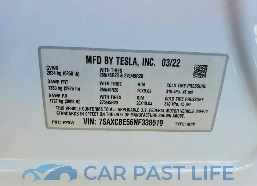 7SAXCBE56NF338519# 13