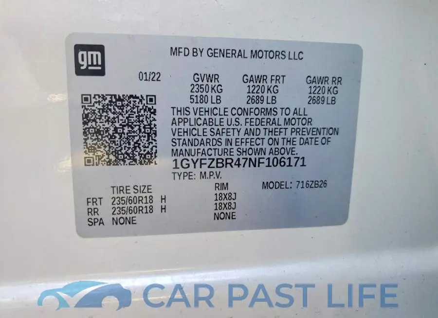 1GYFZBR47NF106171# 12