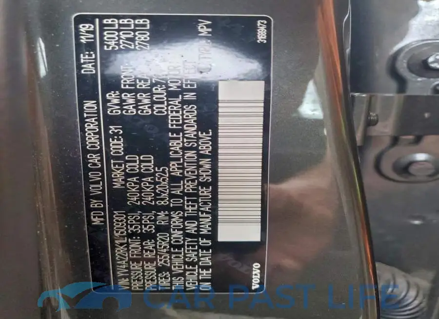 YV4A22RK1L1509301# 13