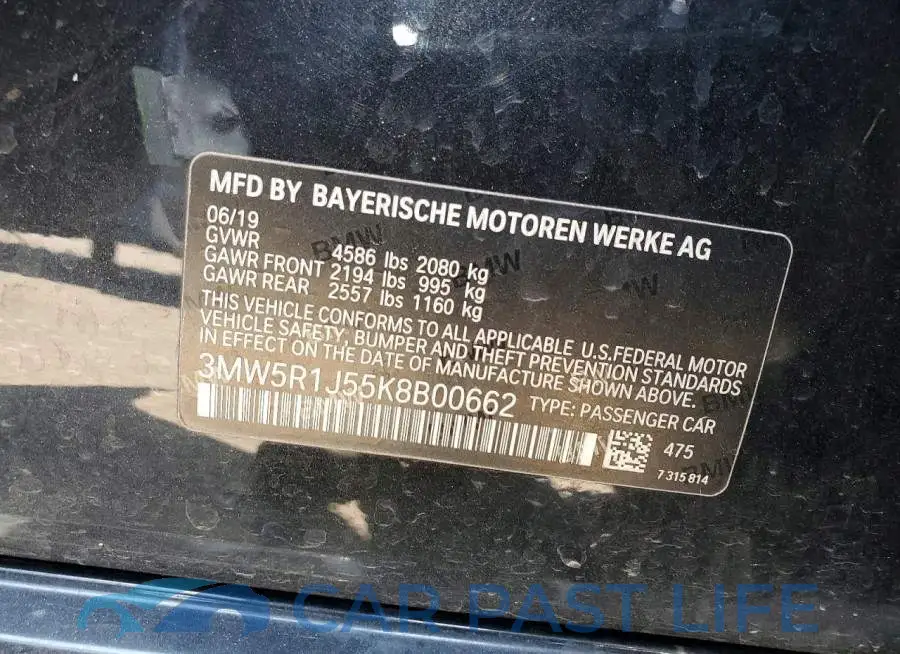 3MW5R1J55K8B00662# 12