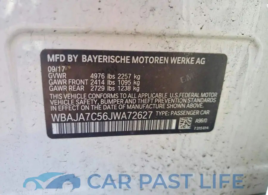 WBAJA7C56JWA72627# 12
