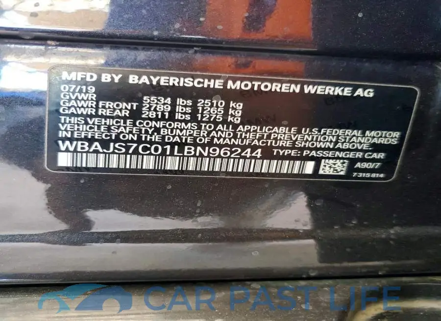 WBAJS7C01LBN96244# 13