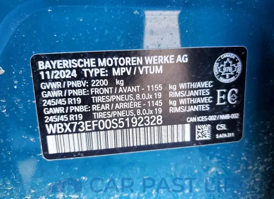 WBX73EF00S5192328# 12