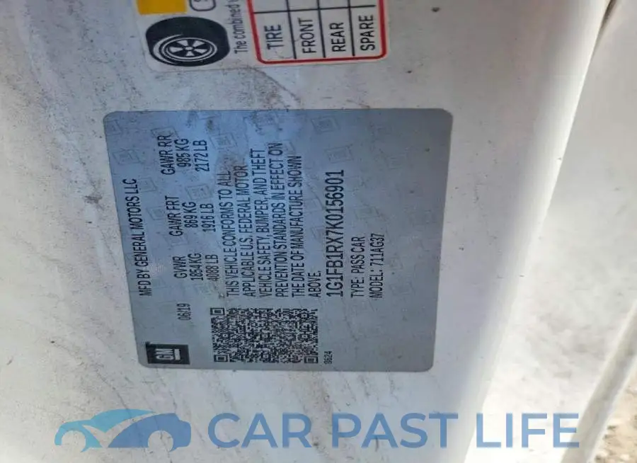 1G1FB1RX7K0156901# 12