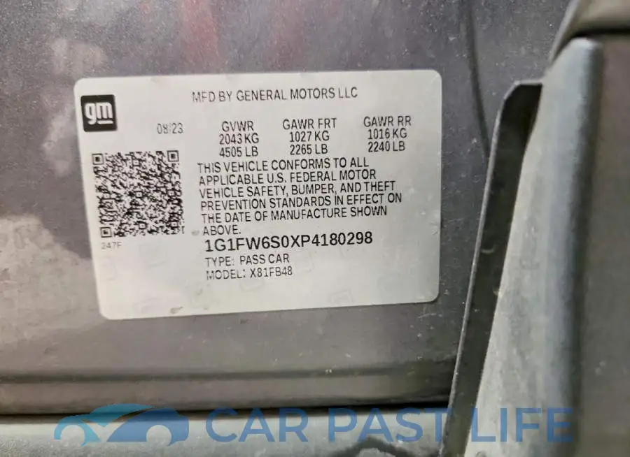 1G1FW6S0XP4180298# 12