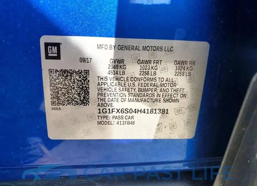 1G1FX6S04H4181381# 12