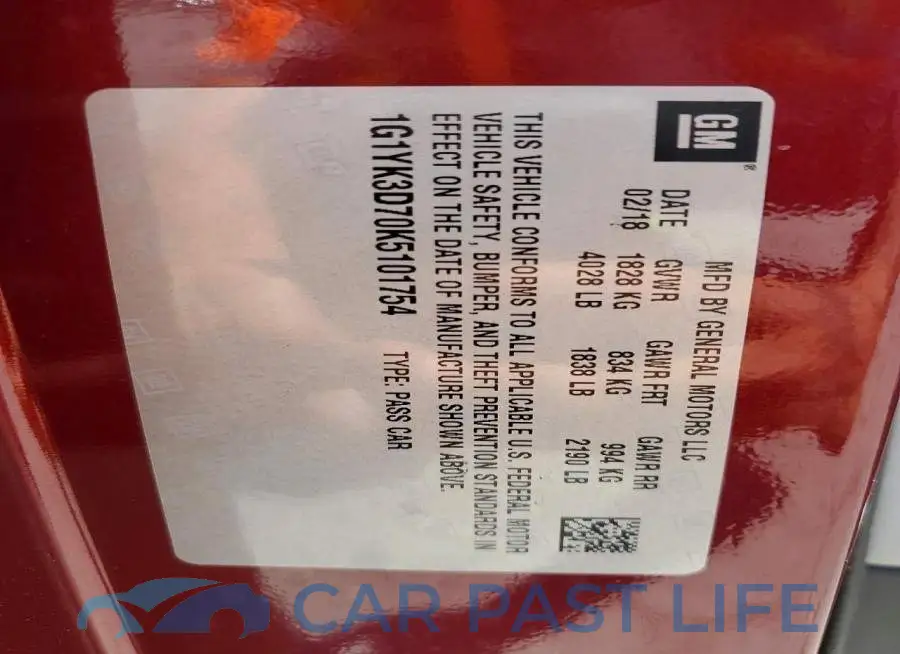 1G1YK3D70K5101754# 12