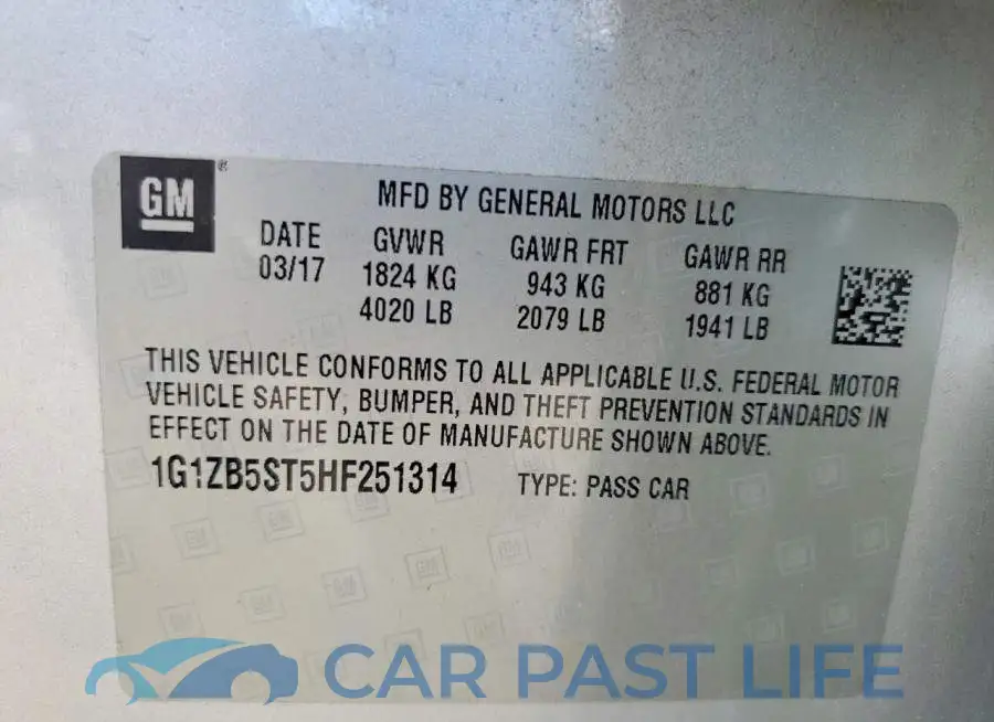1G1ZB5ST5HF251314# 12