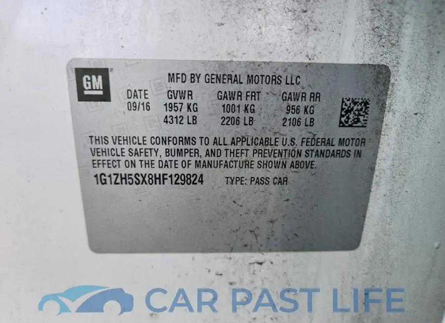 1G1ZH5SX8HF129824# 12